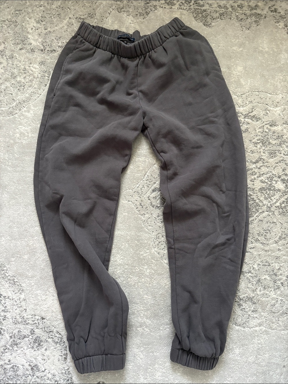 Brandy Melville Women's Dark Gray Elastic Waist Joggers